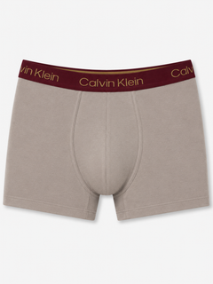 شورت مردانه Calvin Klein مدل Boxer Brief نخی رنگ کرم با کش پهن لوگودار