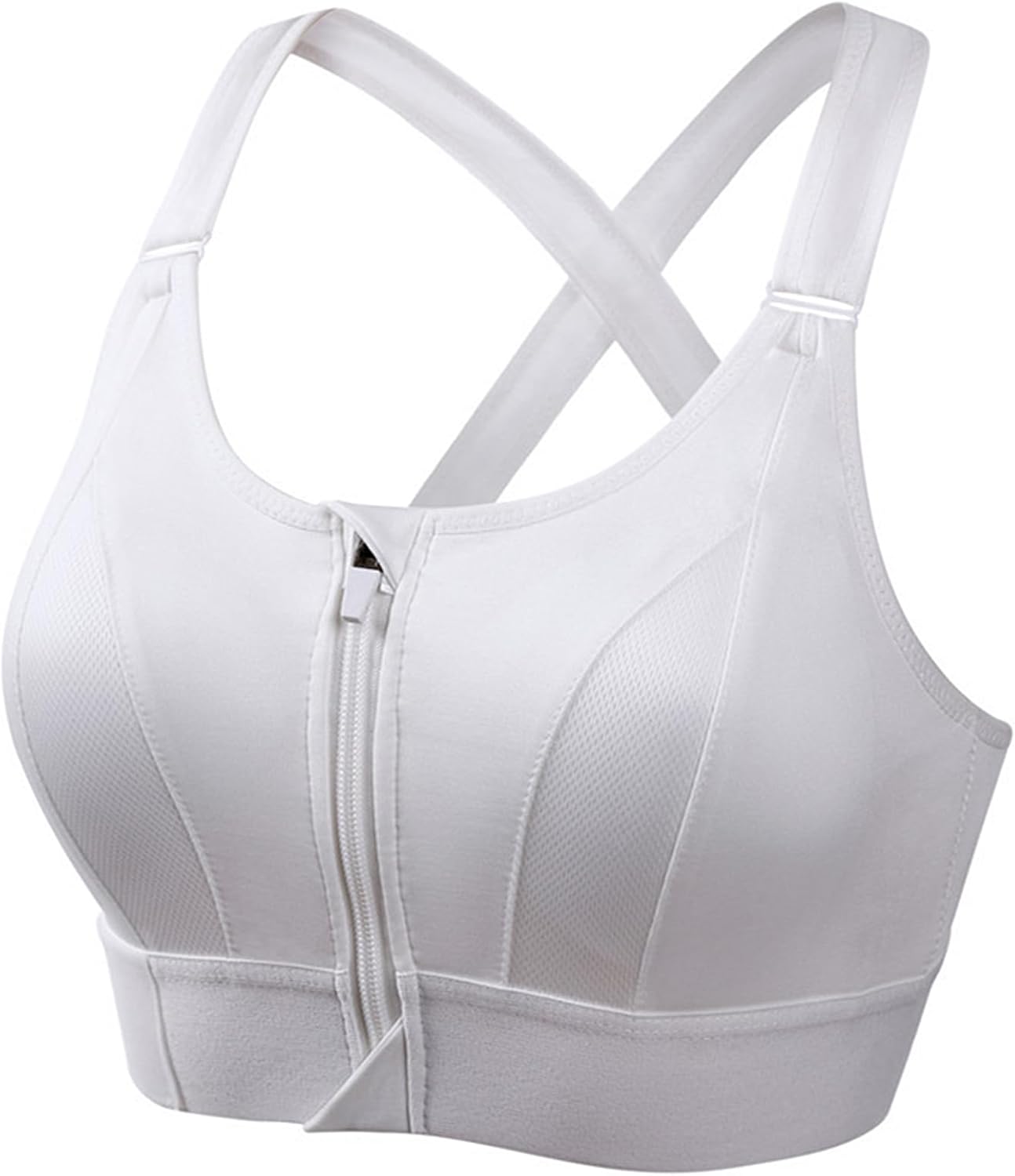 نیمتنه ورزشی زنانه زیپدار سفید