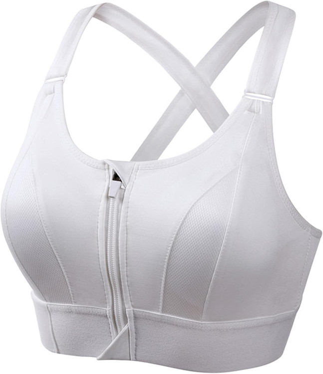 نیمتنه ورزشی زنانه زیپدار سفید