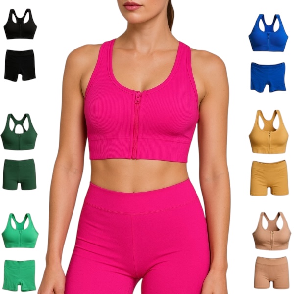 ست نیم‌تنه و شلوارک در رنگ‌های متنوع