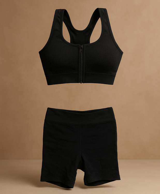 ست نیمتنه و شلوارک زنانه مشکی