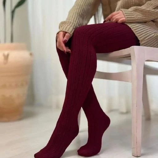 جورابشلواری ضخیم زنانه پنتی مدل گندمی با بافت طرحدار و تنوع رنگ
