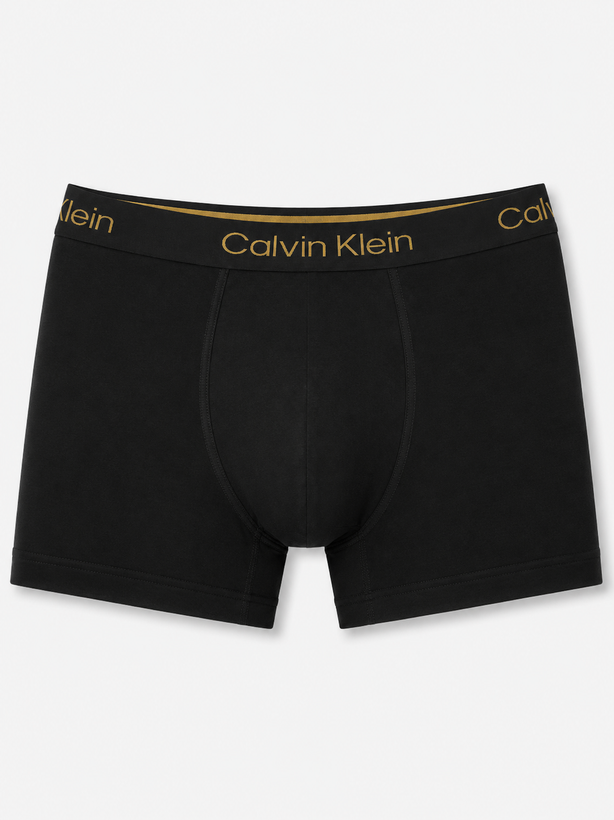 شورت مردانه Calvin Klein مدل Boxer Brief نخی رنگ مشکی با کش پهن لوگودار