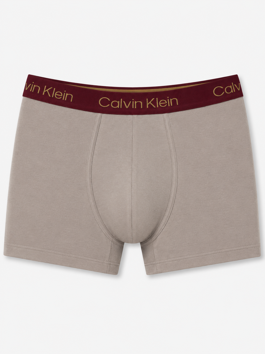 شورت مردانه Calvin Klein مدل Boxer Brief نخی رنگ کرم با کش پهن لوگودار